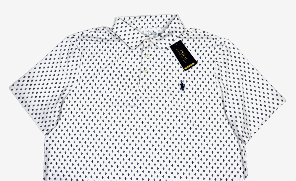 Polo Ralph Lauren Performance Polo Shirt Mens L White Diamond Classic Fit - Picture 5 of 6
